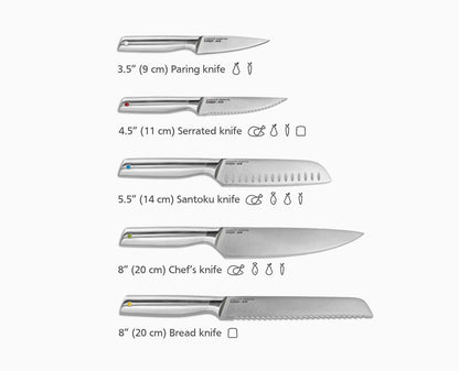 [half-width] 2-piece Bamboo Chopping Board & Knives Set - Image 8
