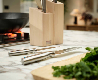 [half-width] Elevate™ Fusion 5-piece Knife & Scissor Set with Beechwood Block - 10577 - Image 5