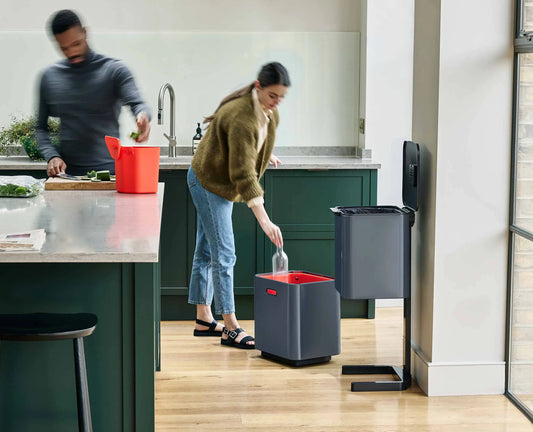 [lifestyle]Totem Max 60L Grey Waste & Recycling Bin Starter Set - BU00029 - Image 2