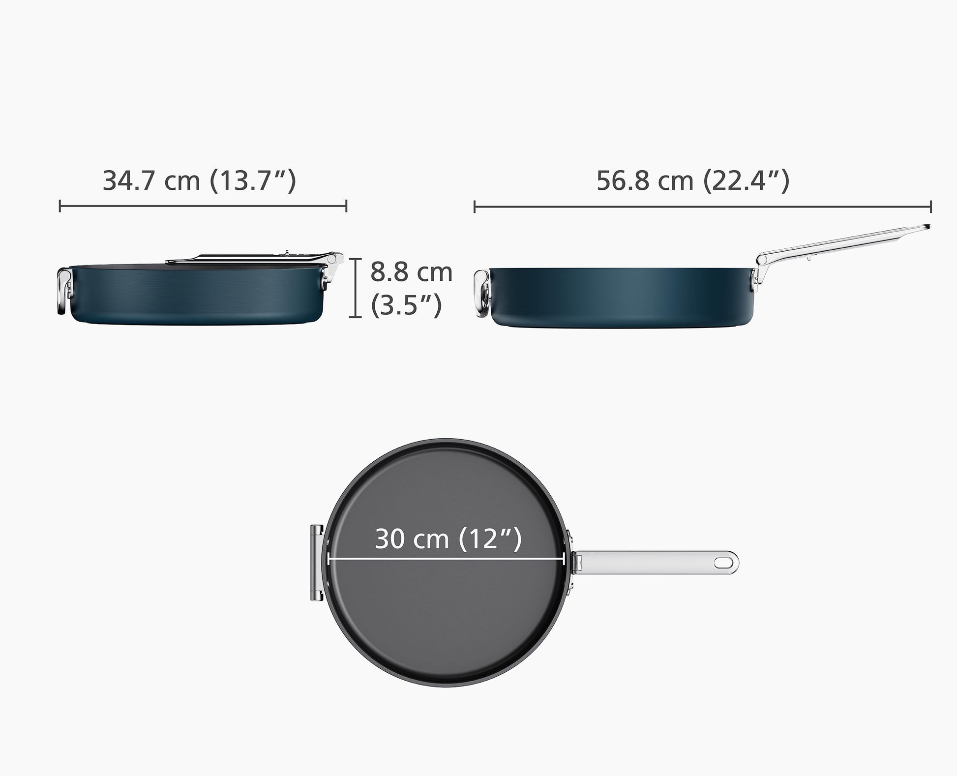[half-width] Space™ 30cm Non-stick Blue Frying Pan - 45043 - Image 7