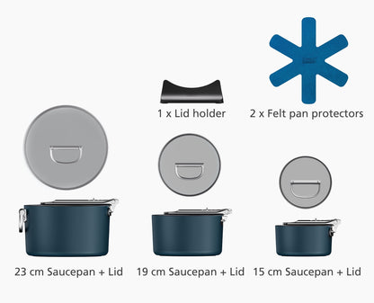 [half-width] Space™ Non-stick 3-piece Saucepan Set - 45049 - Image 7