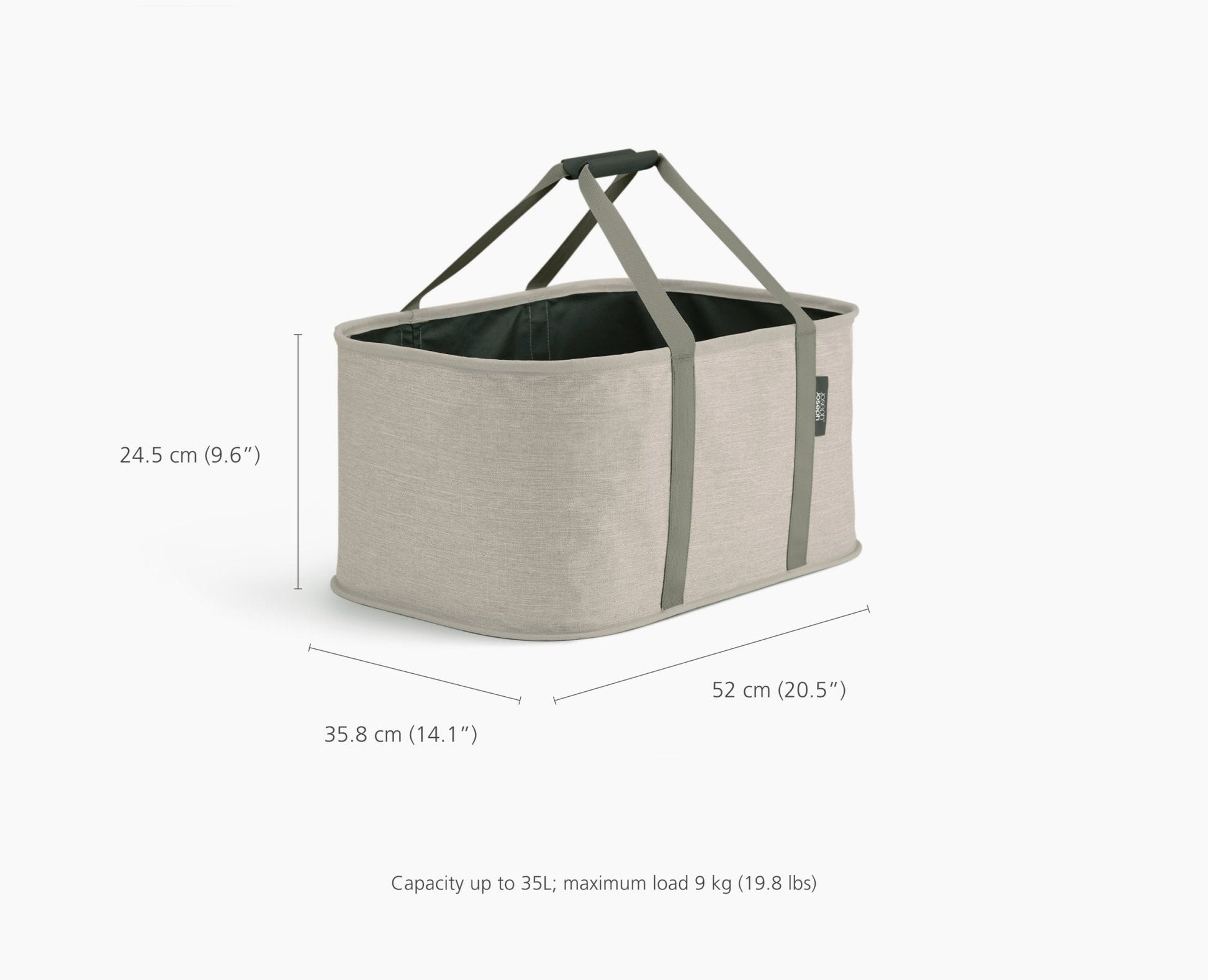 [half-width] Hold-All™ Ecru Collapsible 35L Laundry Basket