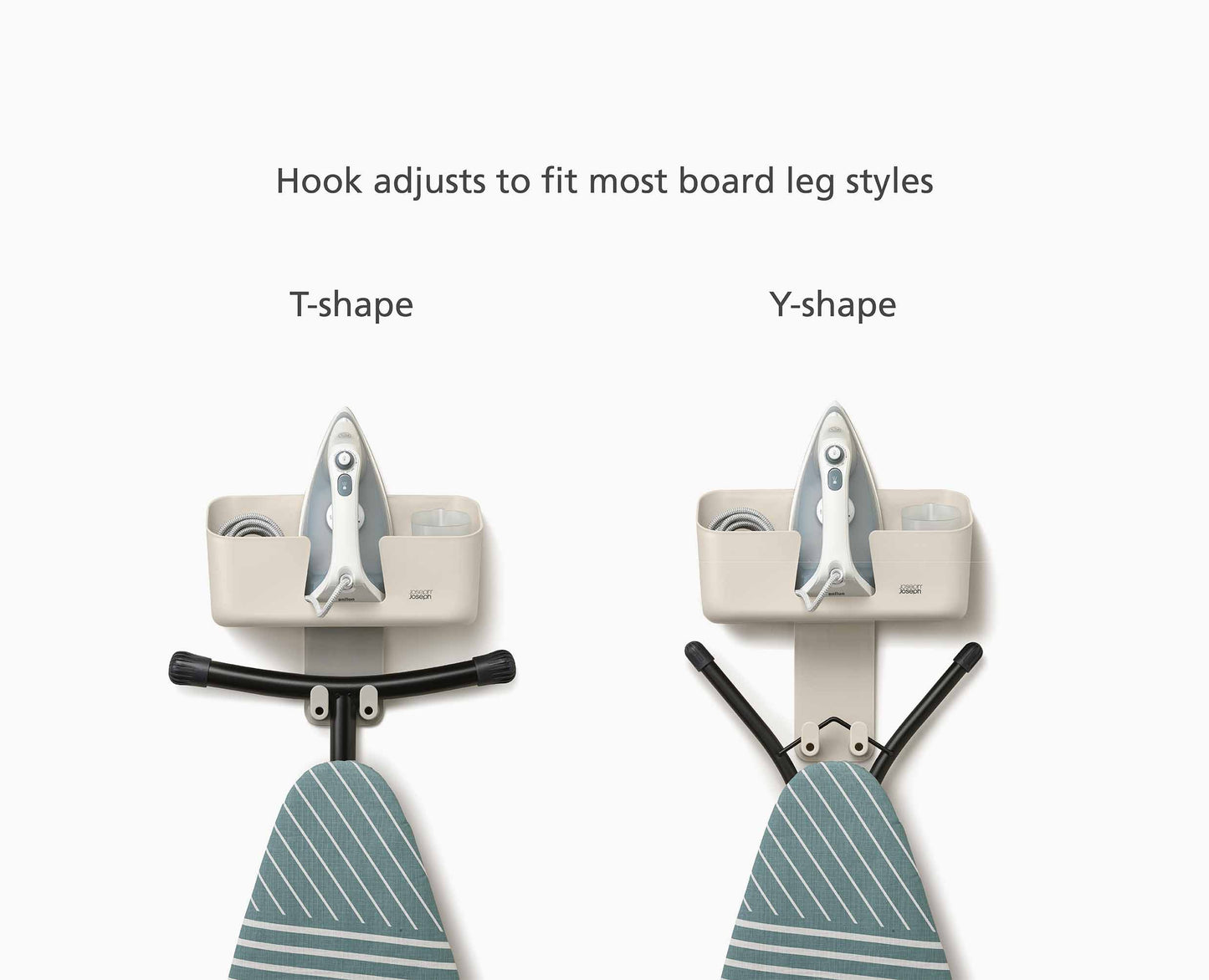 [half-width] IronHub™ Wall-mounted Iron Storage Caddy - 50043 - INFO