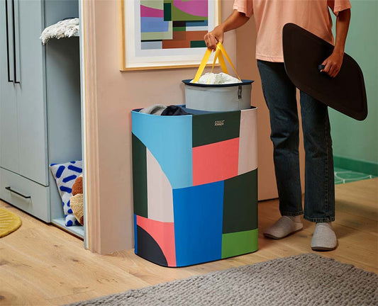 [hidden] [lifestyle] Tota 90L Laundry Separation Basket - Jonathan Lawes Print - 50046 - Image 2