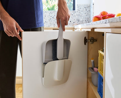 [half-width] CleanTech™ Wall-mounted Broom, Dustpan & Brush Set