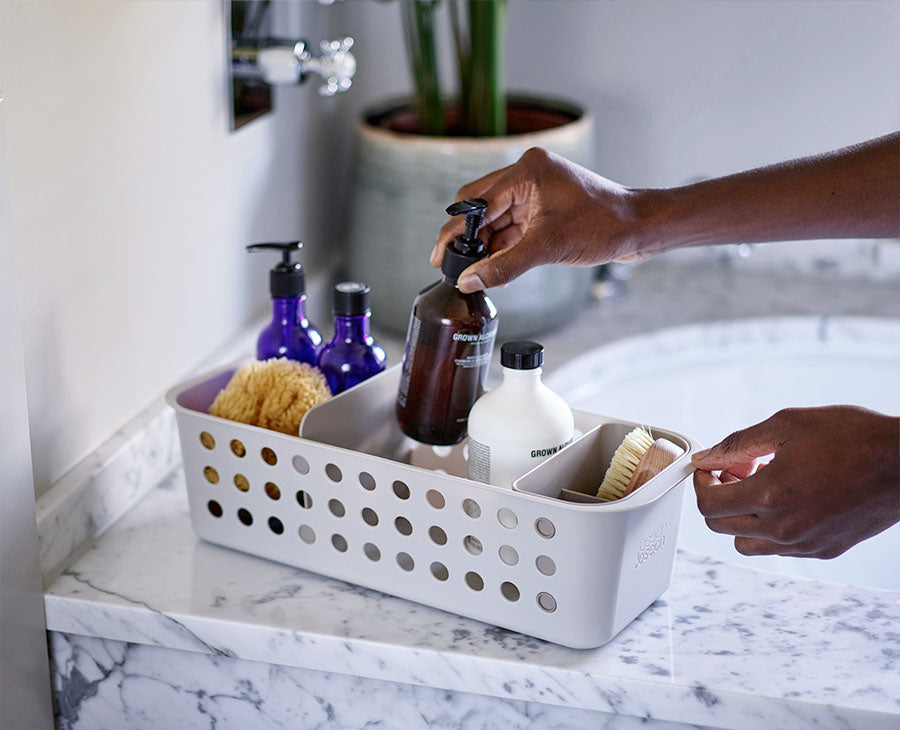 [hidden] [lifestyle] EasyStore™ Slimline Bathroom Storage Basket - 70586 - Image 2