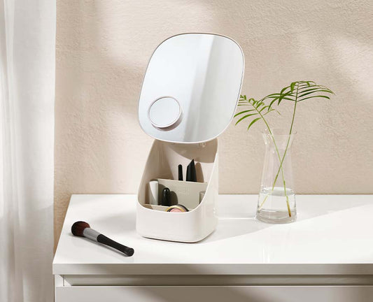 [hidden] [lifestyle] Viva Pedestal Mirror with Cosmetic Organiser - 75001 - Image 2