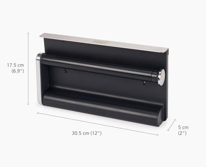 [half-width] RollGrip Under-Shelf Stainless-Steel Kitchen Roll Holder