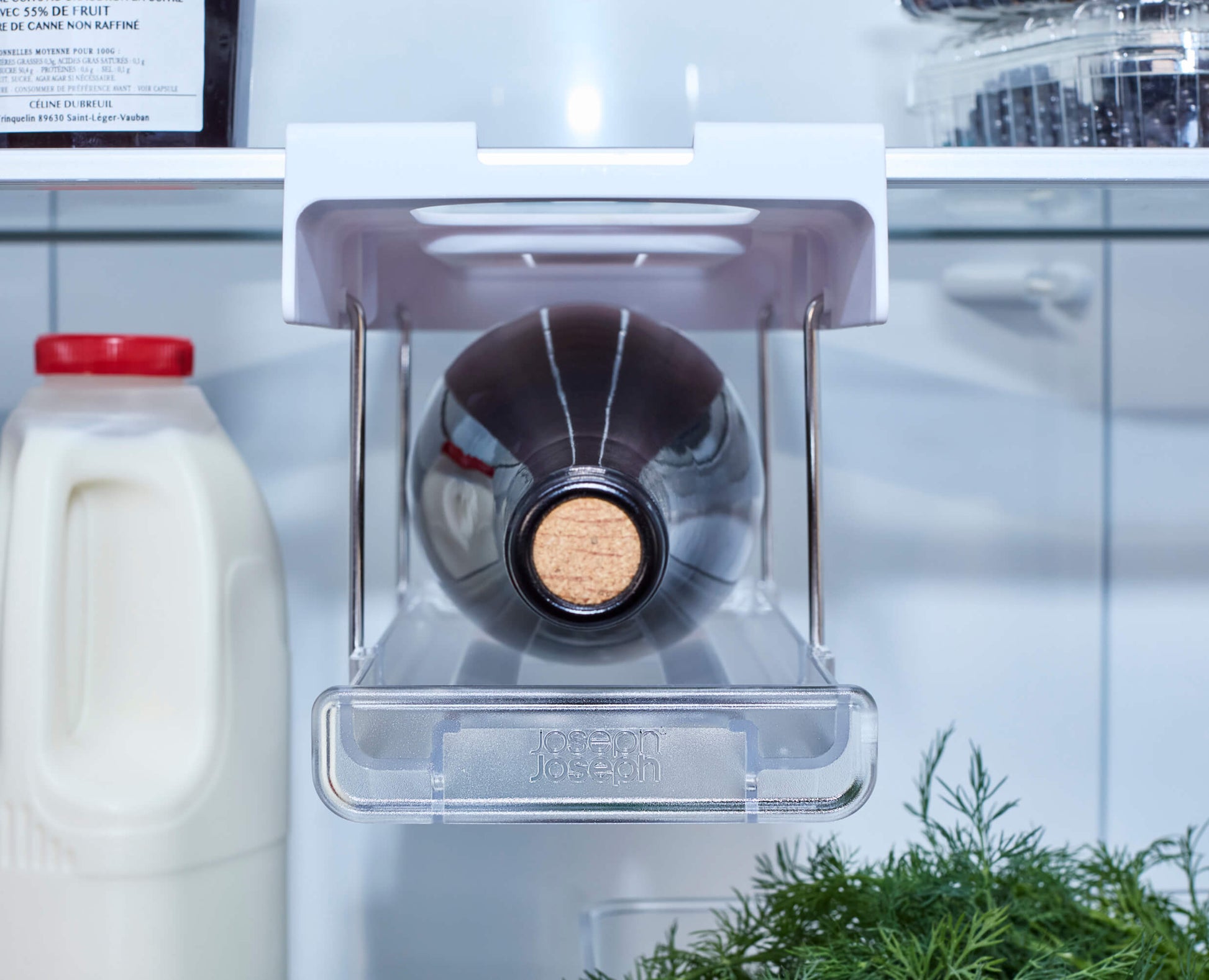 [half-width] FridgeStore™ Under-Shelf Collapsible Bottle Holder