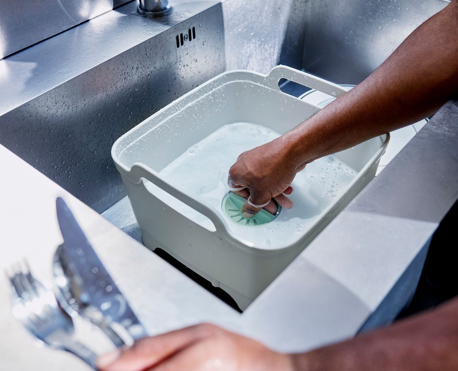 Wash&Drain™ Grey Washing-up Bowl