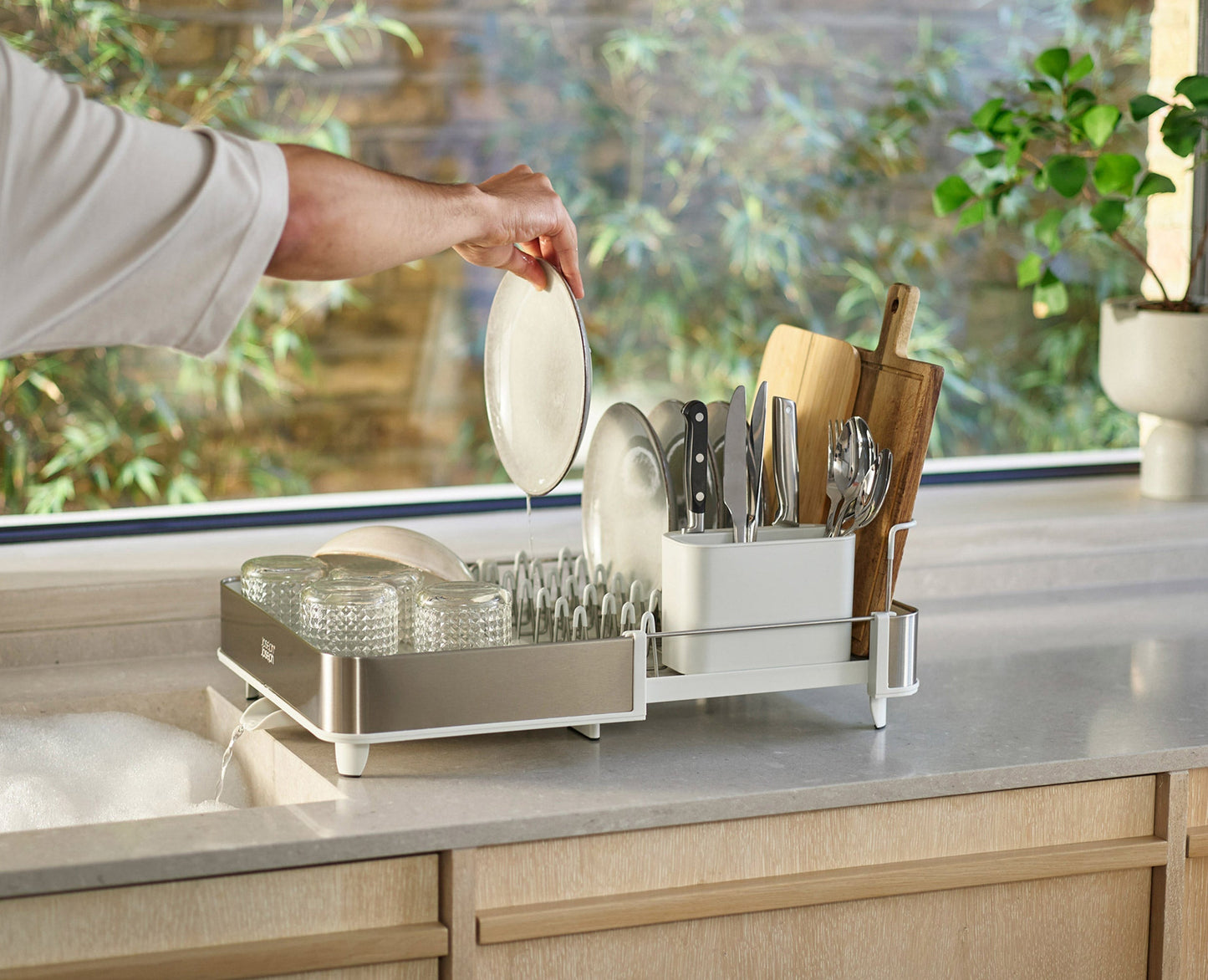 [half-width] 2-piece Stone Drainer & Sink Organisation Set