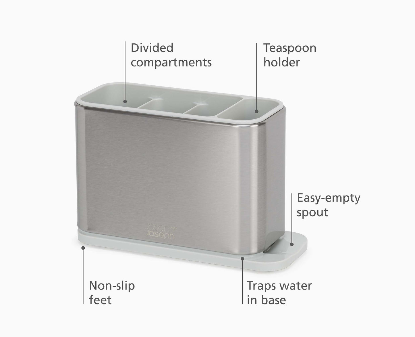 [half-width] Surface™ Stainless-steel Cutlery Drainer - 851694 - INFO