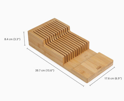 [half-width] DrawerStore™ Bamboo Large 2-tier Knife Organiser - 851695 - DIMS