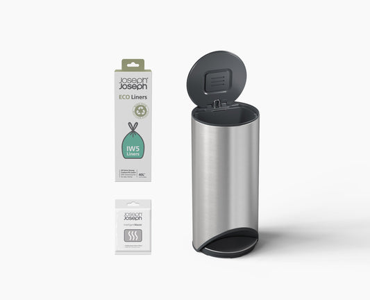 [hidden] Arc™ 30L Easy-push Stainless-steel Pedal Bin Starter Set