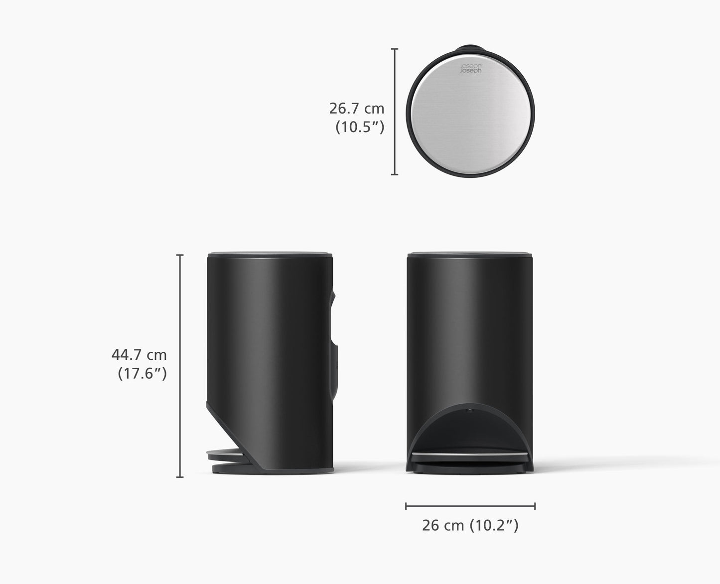 [half-width] Arc™ 10L Easy-push Matt Black Pedal Bin - 30151 - Image 5