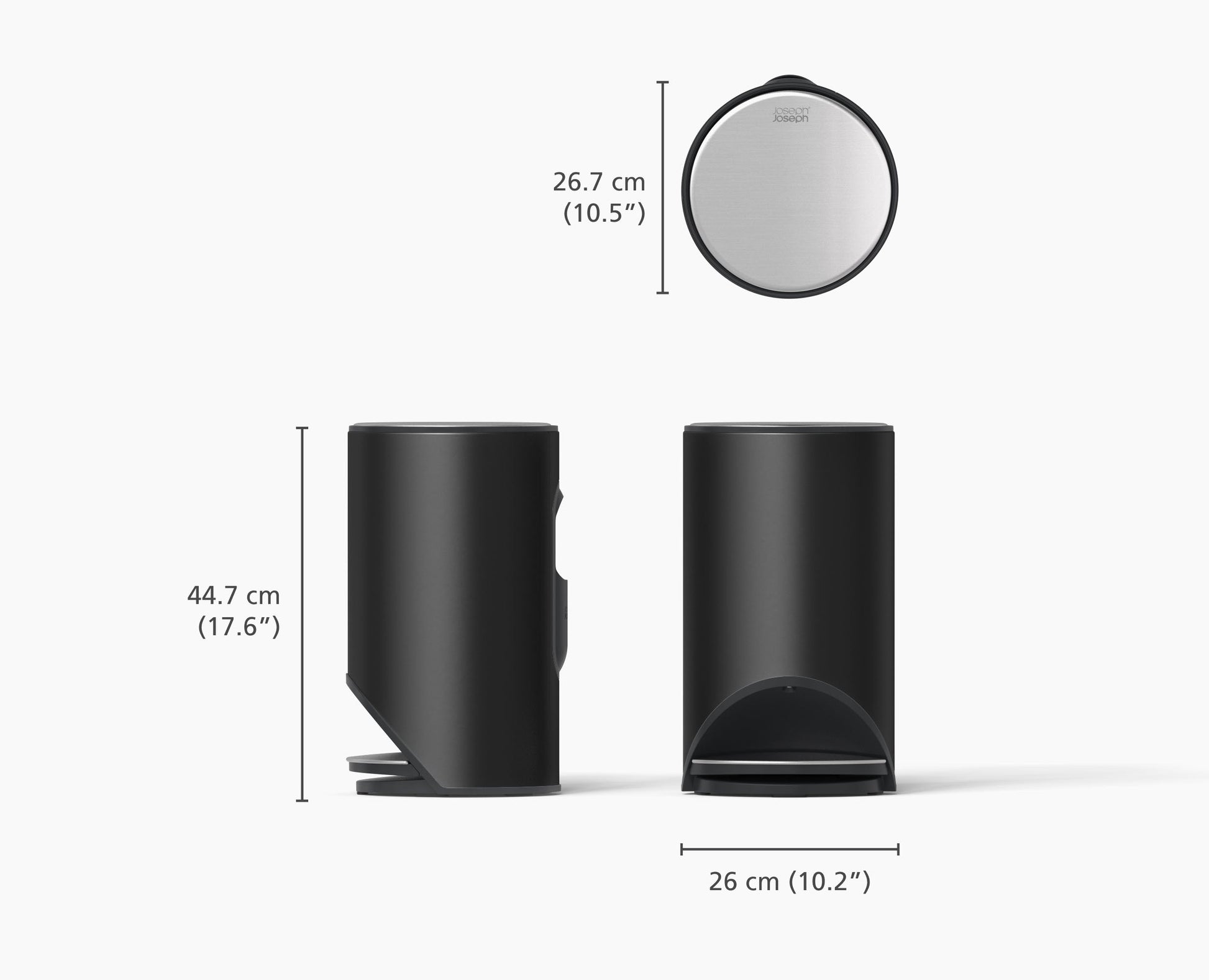 [half-width] Arc™ 10L Easy-push Matt Black Pedal Bin - 30151 - Image 5