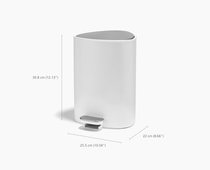 [half-width] EasyStore™ 5L Gloss White Bathroom Bin
