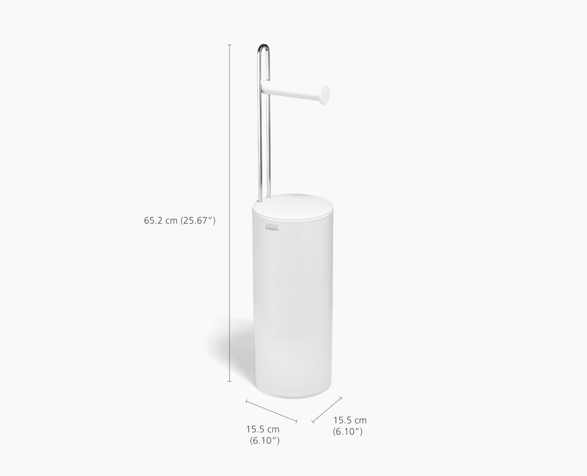 [half-width] EasyStore™ Gloss White Concealed Toilet Roll Holder