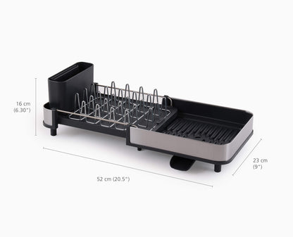 [half-width] Extend™ Slim Steel Expandable Grey Dish Drainer