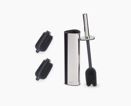 [hidden] Flex™ 360 Luxe Toilet Brush with Stainless-steel Finish Starter Set