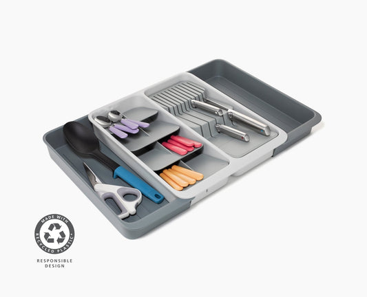 [hidden] DrawerStore™ Expanding Tiered Cutlery, Utensil, Gadget & Knife Organiser