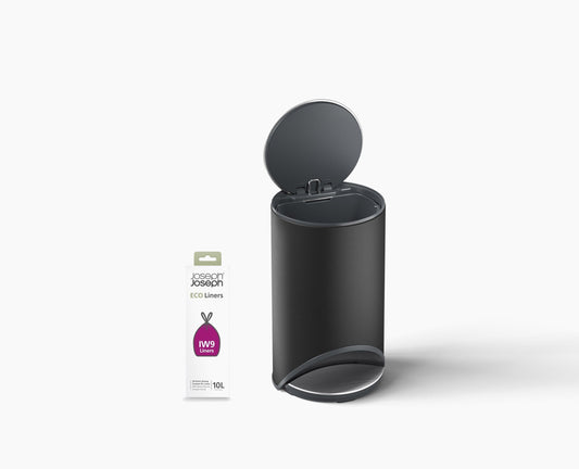 [hidden] Arc™ 10L Easy-push Matt Black Pedal Bin Starter Set