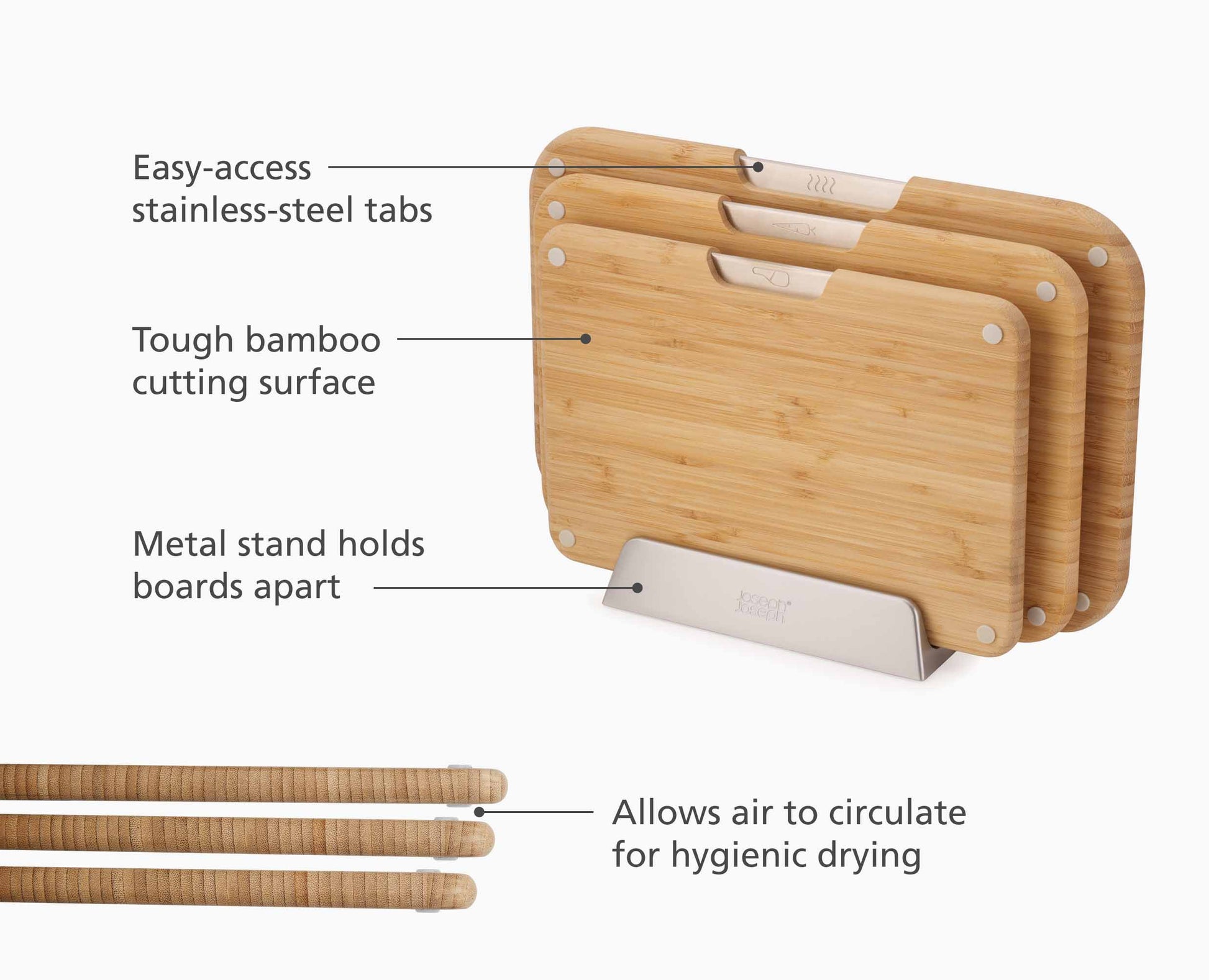 [half-width] 2-piece Bamboo Chopping Board & Knives Set - Image 5
