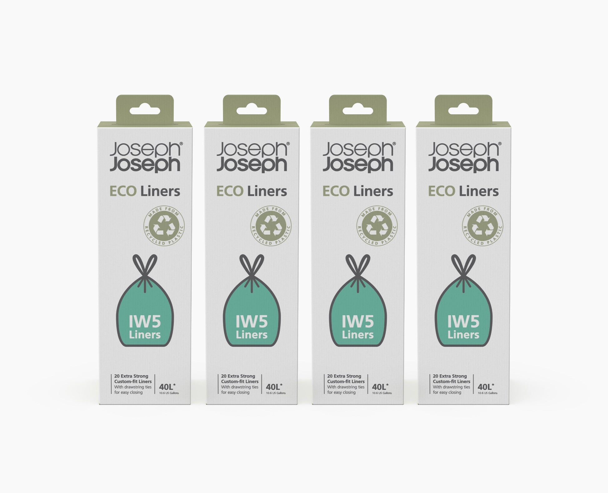 [hidden] IW5 40L Grey Recycled Bin Liners - 4 pack - Image 1