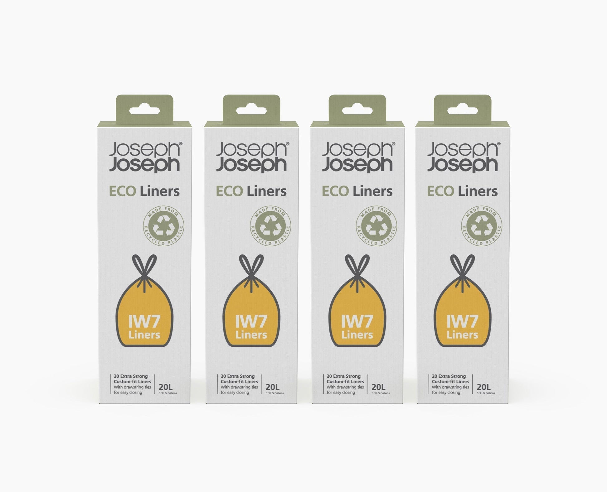 [hidden] IW7 20L Grey Recycled Bin Liners - 4 pack - Image 1