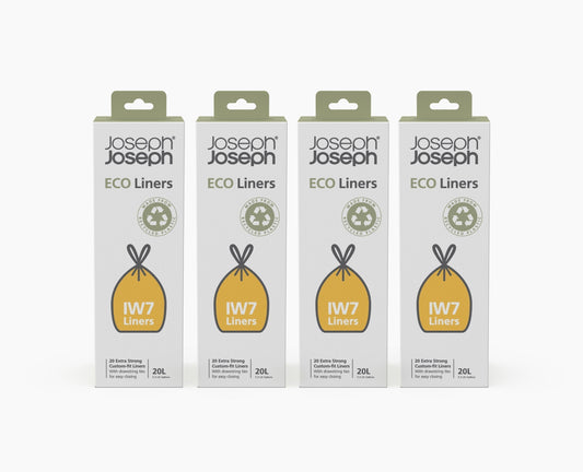[hidden] IW7 20L Grey Recycled Bin Liners - 4 pack - Image 1
