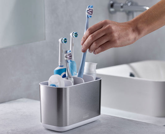 [hidden] [lifestyle] EasyStore™ Steel Large Toothbrush Holder - 70531 - Image 2