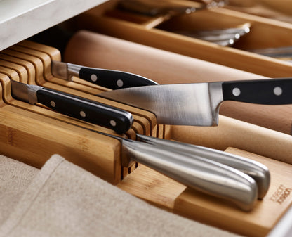 [half-width] 2-piece DrawerStore™ Bamboo Cutlery & Knife Organiser Set