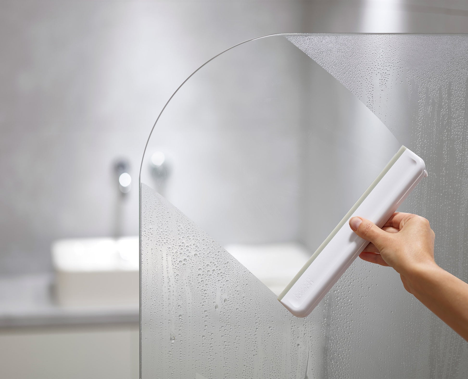 [half-width] EasyStore™ Light Grey Shower Squeegee - 2 pack