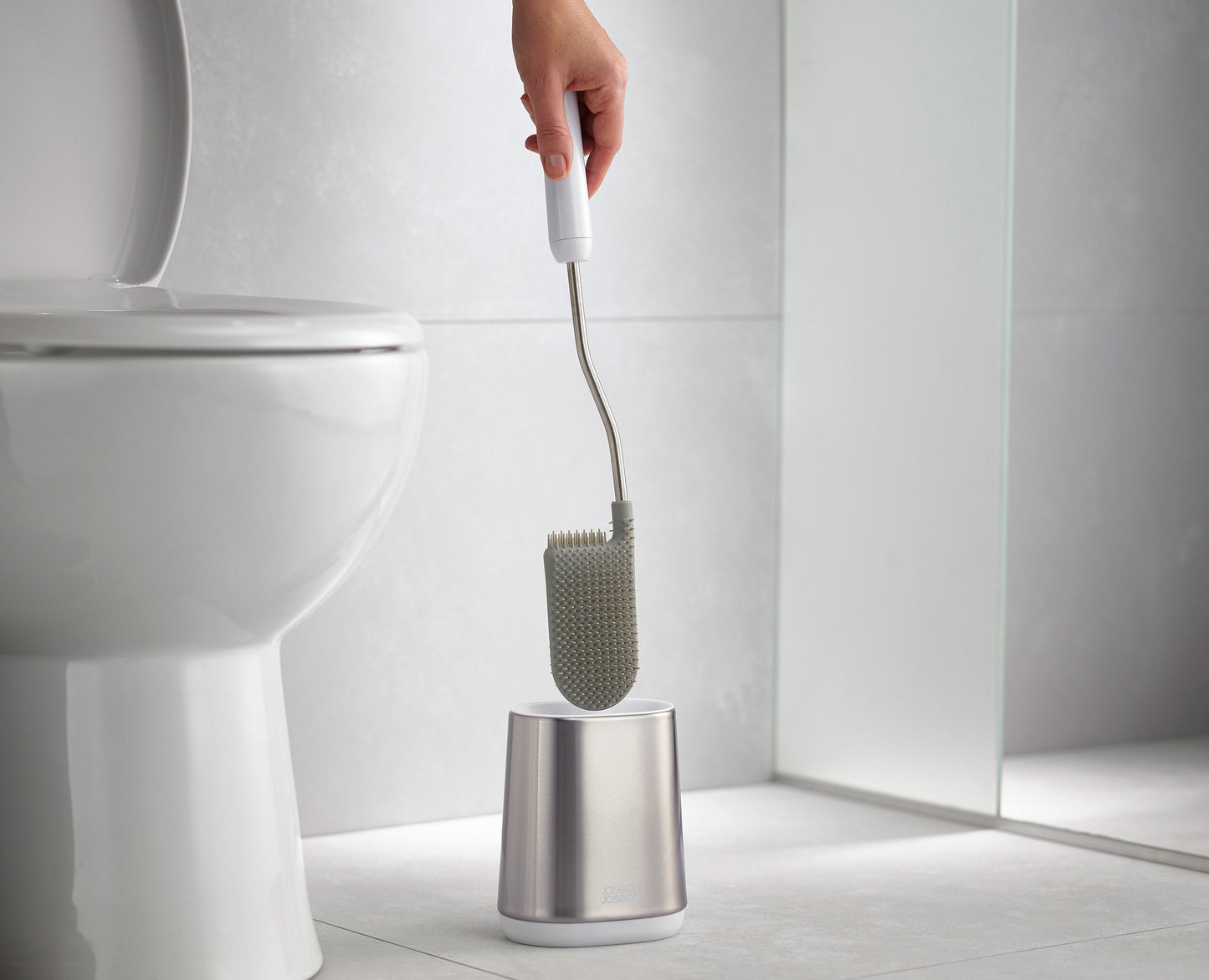 [half-width] Flex™ Lite Stainless-steel Toilet Brush - 2 pack