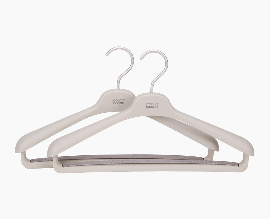[hidden] Orderly™ Set of 2 Ecru Suit & Coat Hangers - 55017 - Image 1