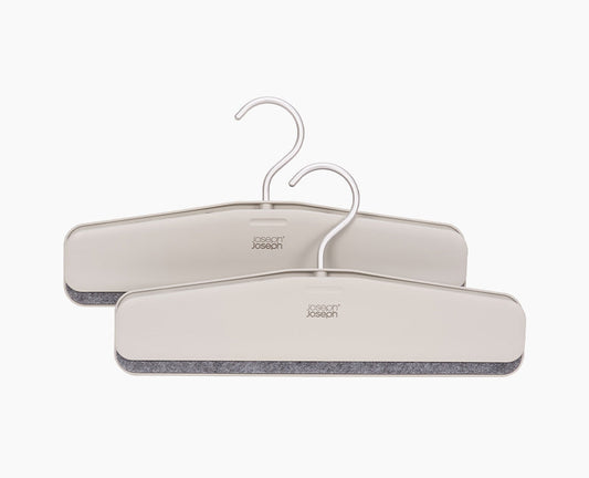[hidden] Orderly™ Easy-grip Set of 2 Ecru Skirt & Trouser Hangers - 55019 - Image 1