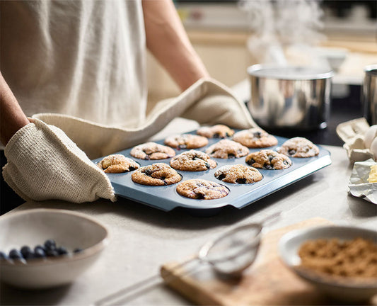 [hidden] [lifestyle] Nest™ Bake Non-Stick 12 Cup Blue Muffin Tray - 45072 - Image 2