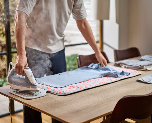 [hidden] [lifestyle] Swift™ Table-top Peach Ironing Mat - 50053 - Image 2