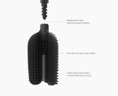 [half-width] Flex™ 360 Matt Black Toilet Brush - 2 pack
