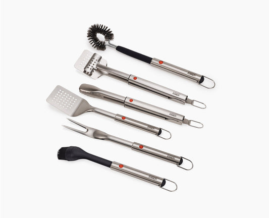[hidden] 6-piece GrillOut™ BBQ Utensil Set with Extending Handles