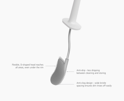 [half-width] Flex™ Lite Stainless-steel Toilet Brush - 2 pack