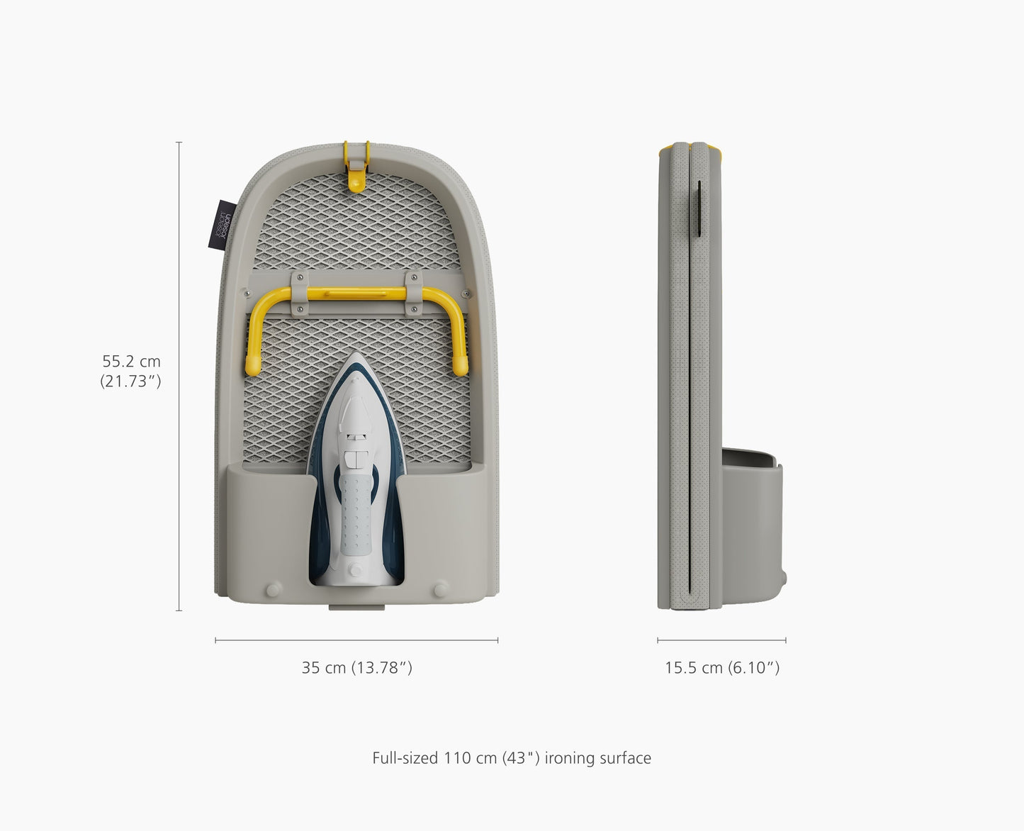 [half-width] Pocket Max 110cm Folding Ecru Ironing Board