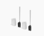 [hidden] Flex™ 360 Lite Pack of 2 Matt White Toilet Brushes
