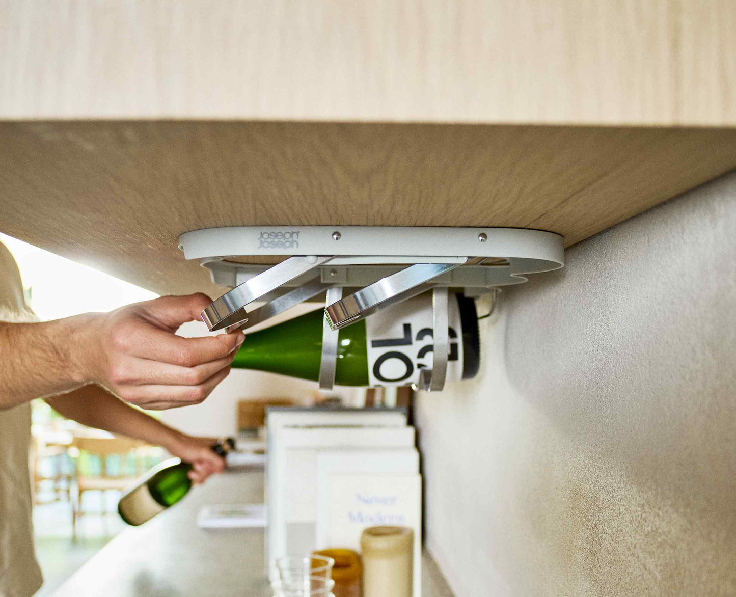 [half-width] Cradle™ Under-Shelf Folding Wine Bottle Rack